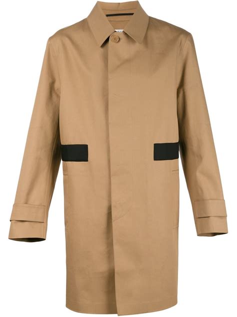 givenchy striped applique trench coat
